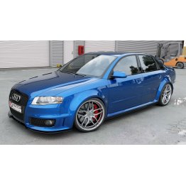 Накладка сплиттер на передний бампер Вариант2 на Audi RS4 B7